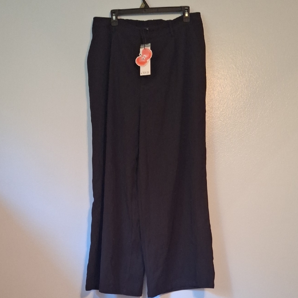 Cider Black Wide Leg Pants